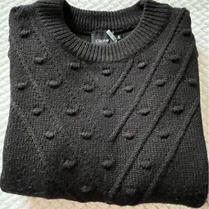 Cliché Women's Black Textured Knit Sweater